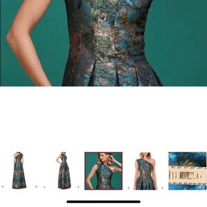 Kay Unger of shoulder gown